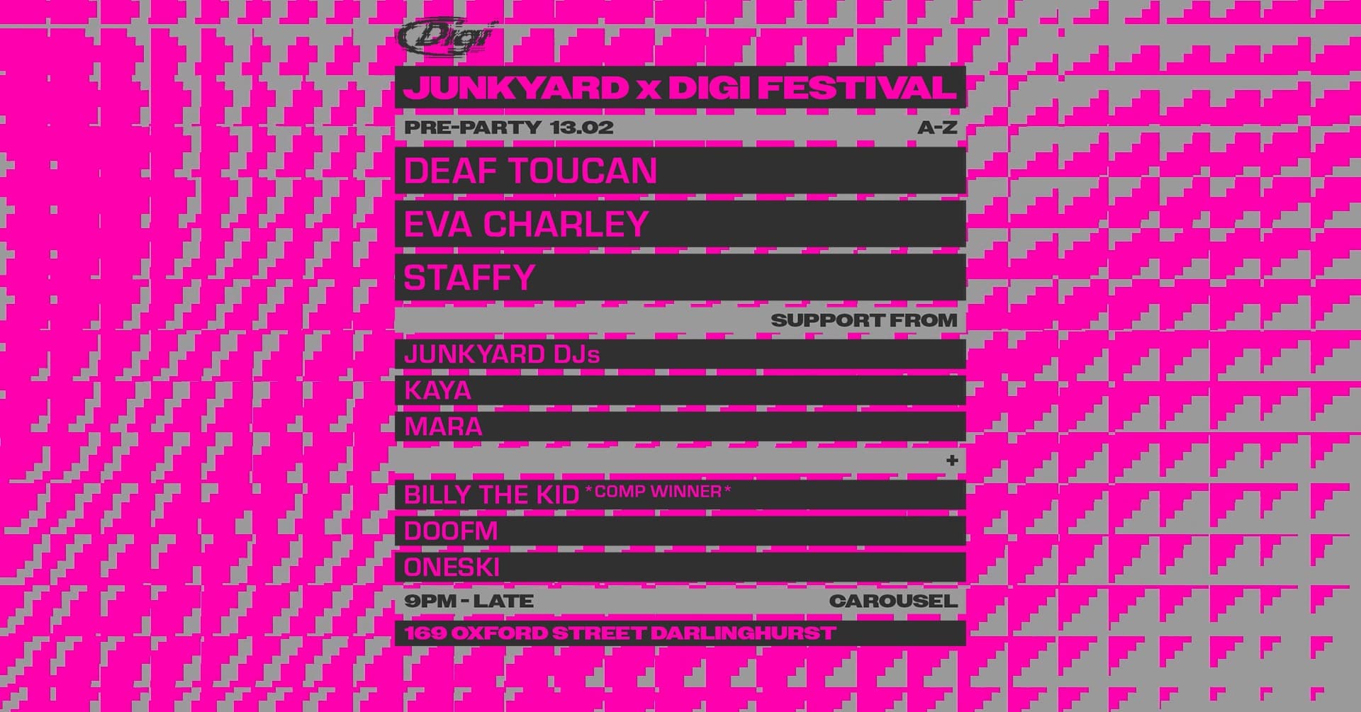 JUNKYARD PRESENTS: DIGI FESTIVAL PRE PARTY