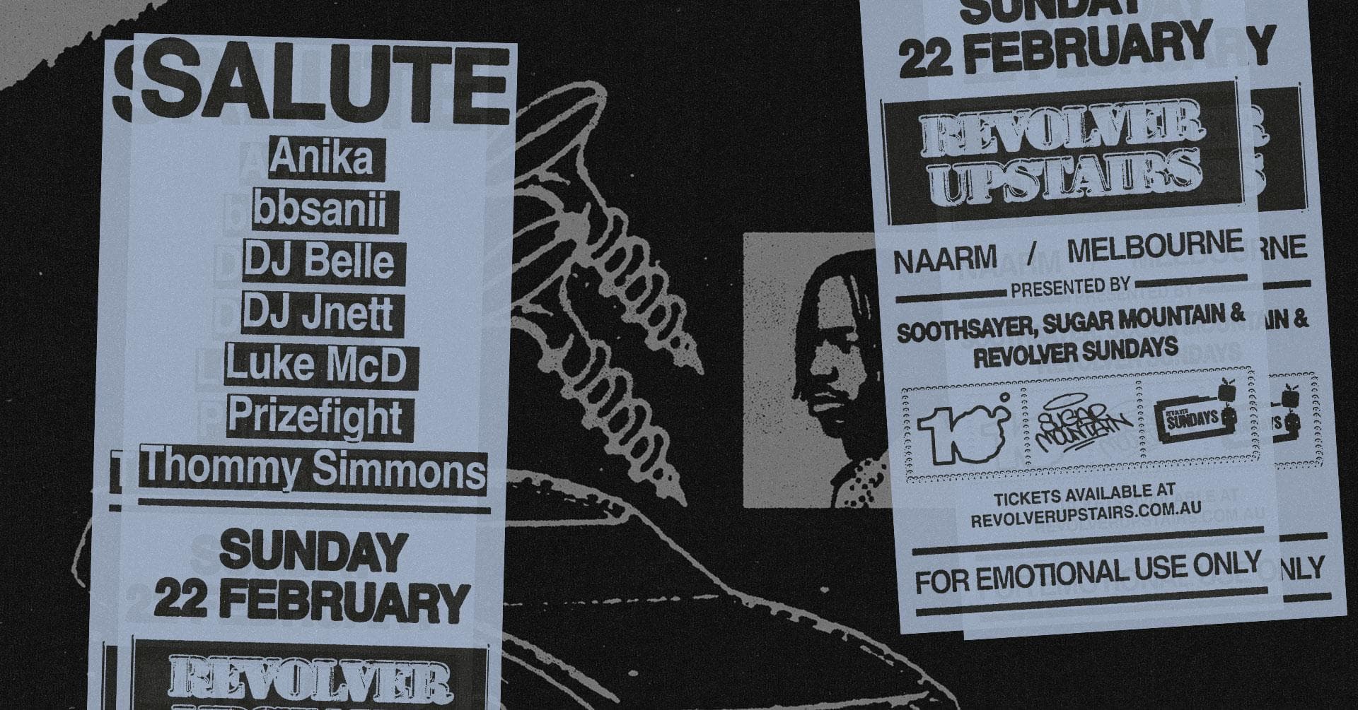 Salute (UK) — Soothsayer, Sugar Mountain & Revolver Sundays